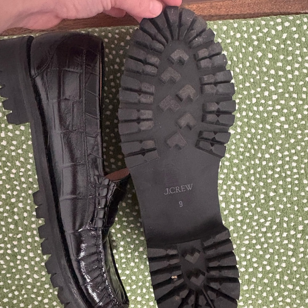 J. Crew croc lug sole Penny Loafers - Picture 2 of 3
